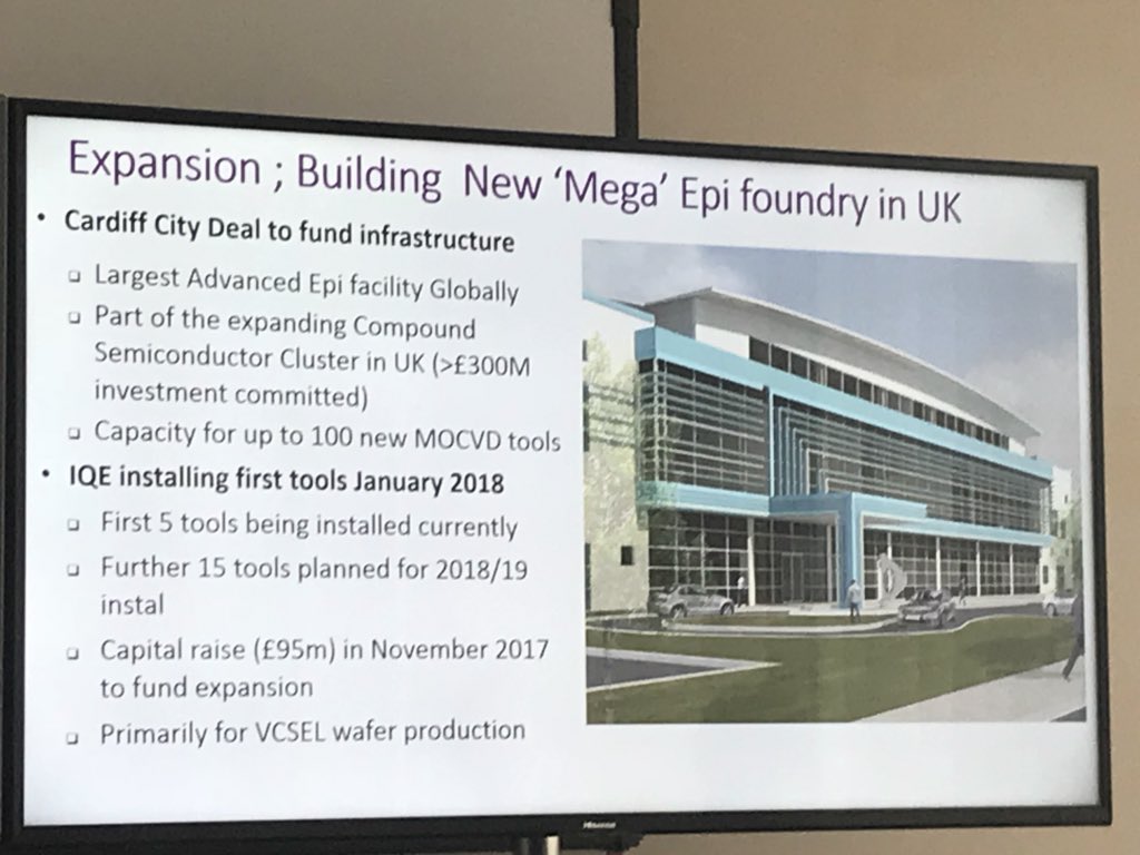 IQEplc's tweet image. Dr Drew Nelson of @IQEplc explains the importance of IQE expansion with the new Epi foundry located in Newport #CSconnected #WFOI