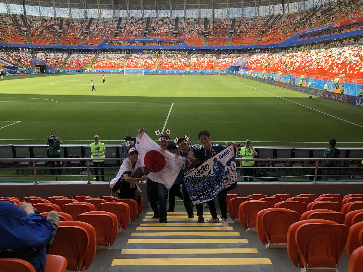 関西サッカー観戦サークル Tifosi ロシアw杯 コロンビア戦の旅 8 サランスクのモルドヴィア アリーナに入りました とても見やすいです
