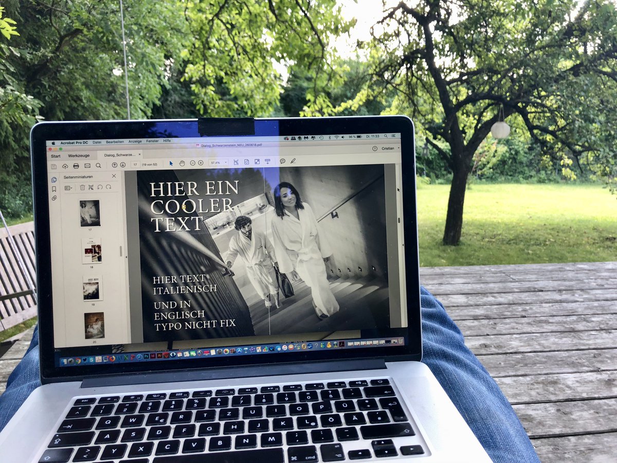 CristianGemmato's tweet image. Wie soll ich bei diesem Wetter eine 52seitige Imagebroschüre texten? Richtig. Ich nutze es aus. #impulsetogo #schreibimpuls