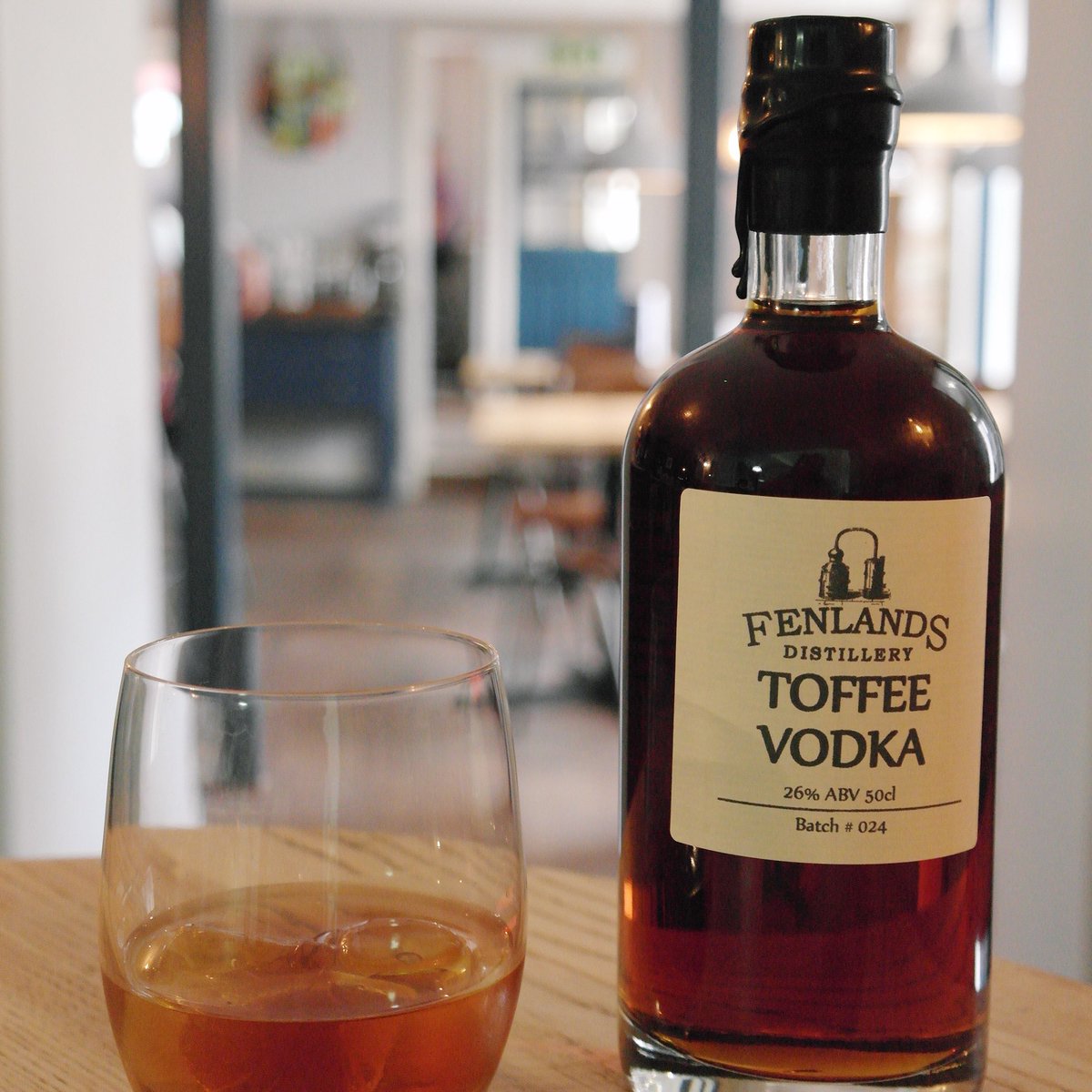 This superb toffee vodka is one of <a href="/fenspirits/">Fen Spirits</a> most popular drinks.Smooth &amp; smoky with a 26% ABV kick. Add it to coffee or vanilla ice cream - or take a leaf from our book and try it neat with ice. 10% off throughout June! #vodka #toffeevodka #fenspirits #local #cambridgeshire
