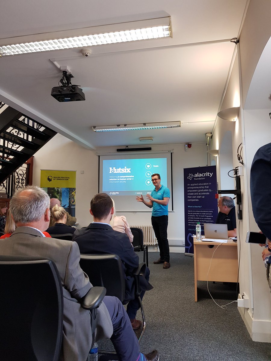 AlacrityUK's tweet photo. Our 1st 3 pitches have brought the house down at our @WFoInnovation event!! Well done to @peeterallan MD and founder of @SurpleUK ; Cristina Puscas MD and founder of @my_mapl and @SimonPJFraser MD and founder of @HutSixSecurity #wfoi #Newport #Alacrity #BeTheSpark #entrepreneurs https://t.co/AJTR5JiCAX