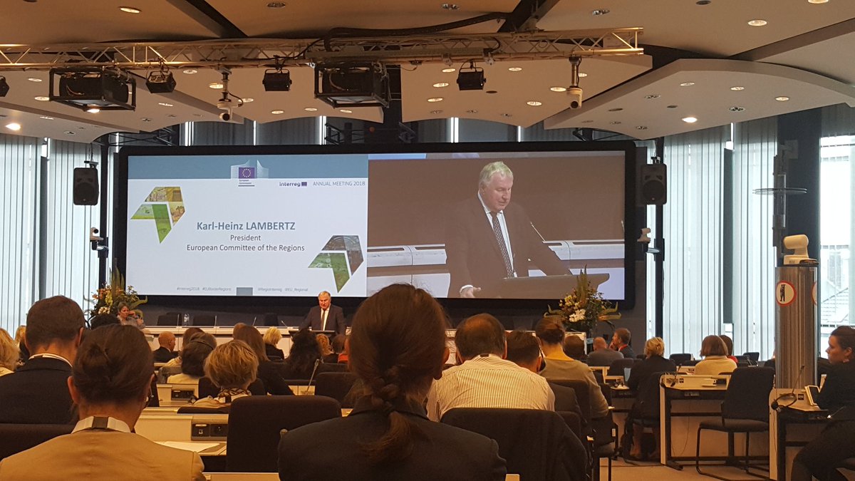 irastra's tweet photo. Karl-Heiz Lambertz @CoR_President regrets absence of @interregeurope in draft regulation for #post2020. @EURegionalPolicy @RegioInterreg @EU_CoR #interreg2018 https://t.co/npW8LpYGMi