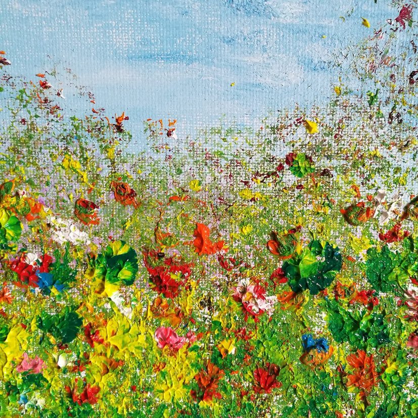vernonartgroup's tweet photo. Good morning! Another burst of art for you, here is a lovely vibrant piece from Roseanne Mooney, titled Summer Days. #roseannemooney #rosefestival2018 #summerdays https://t.co/fJlIcV4wEw