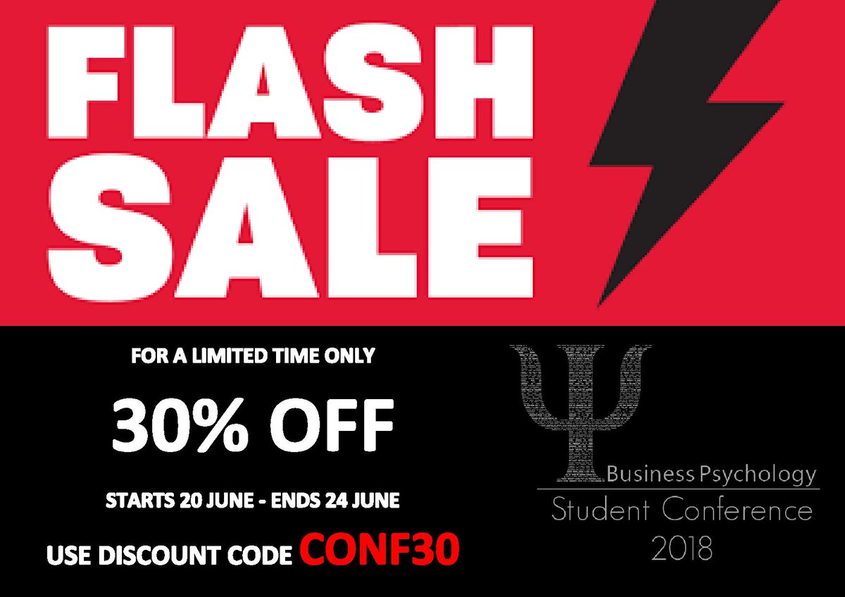 What's this?! Limited time only #StudentConf2018 FLASH SALE. 30% off full price TKTS starting tonight after midnight. Book here using code CONF30 > eventbrite.co.uk/e/student-conf…