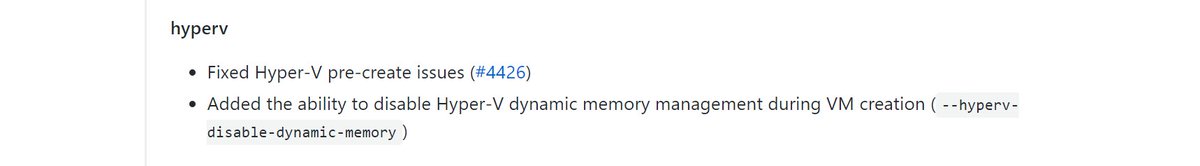 ShahidDev's tweet image. Always a nice feeling seeing your contribution in the release notes.
Now to wire up #Minikube to expose this flag and hopefully put this annoying issue to bed once and for all.
In case you're wondering what the context is: bit.ly/minikubeerror
#OSS #DockerMachine