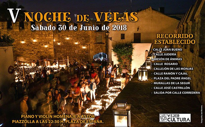 En #VejerdelaFrontera, Noche de las velas. Y concierto de piano y violín ow.ly/h9Dg30kyLY9 cc <a href="/vejer_frontera/">Vejer de la Frontera</a>