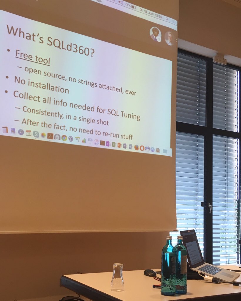 DBAMarco's tweet photo. Virtual @Mautro telling details about #SQLd360 at @DOAGeV #EXADAY18 https://t.co/3WCQIxiWAY