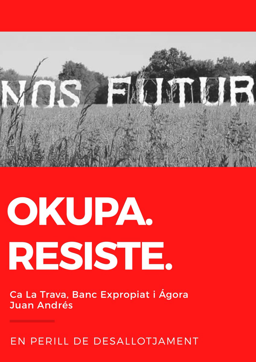 La solidaritat s'expressa  de moltes formes. Anima't i envia'ns els teus cartells en suport al desallotjament de Ca La Trava, el <a href="/Banc_Expropiat/">💘 Banc Expropiat 🔥</a> I <a href="/agoraJuanAndres/">Àgora Juan Andrés 🇵🇸</a>. 

La gentrificació ens expulsa, 
organitza't i lluita!
