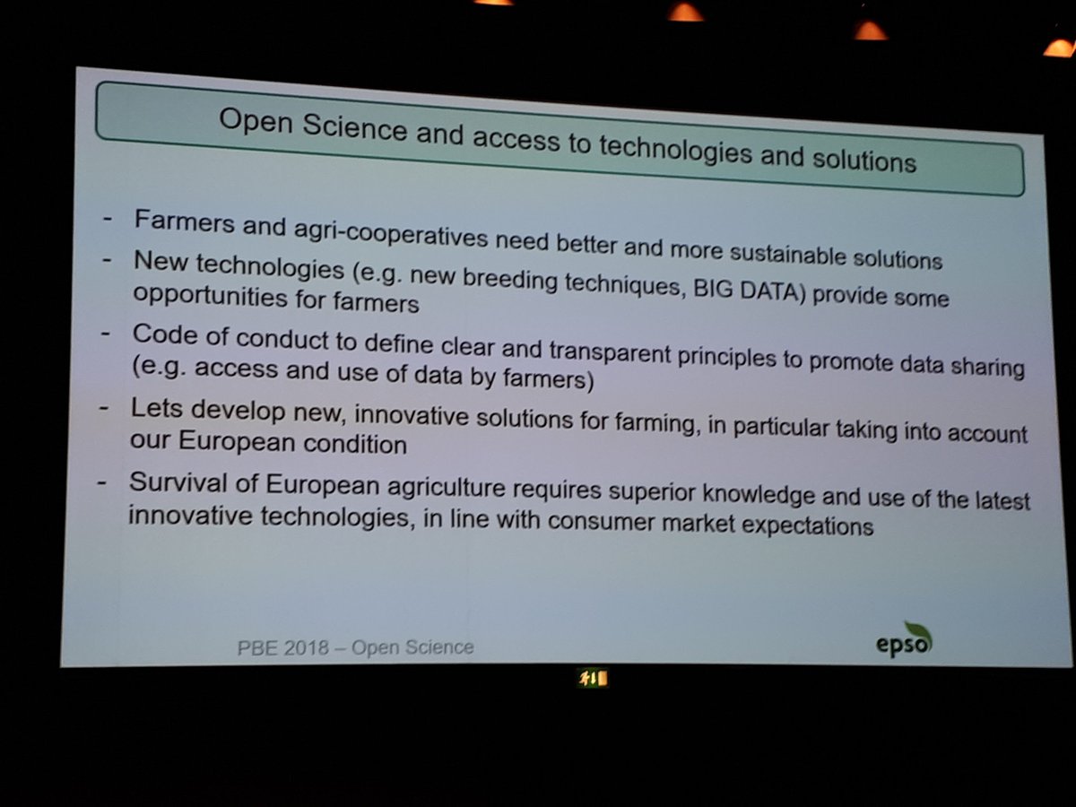 HPidon's tweet photo. Pekka Pesonen: farmers must have access to innovation to meet the need of a more productive and greener agriculture
#PBE2018 https://t.co/mqhtSXDWvz