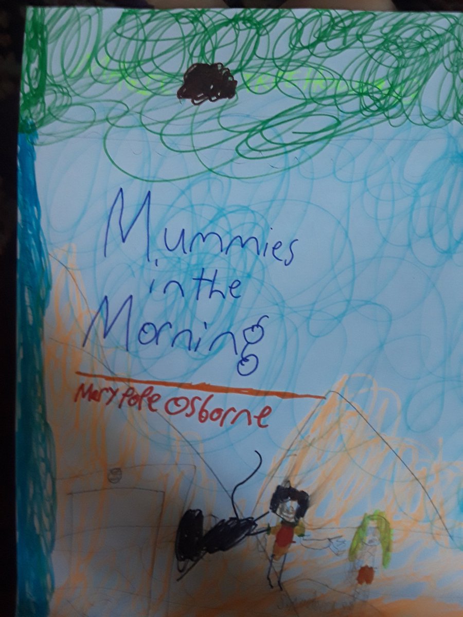 sawolf10's tweet photo. My grandson who is autistic, draws the front and back covers of the Magic Tree House books and has memorized many of them. He wants you Mary Pope Osborne to see his drawings. You have provided a link for our communication.  # marypopeosborne #themagictreehouse https://t.co/0fLtyN9wYT