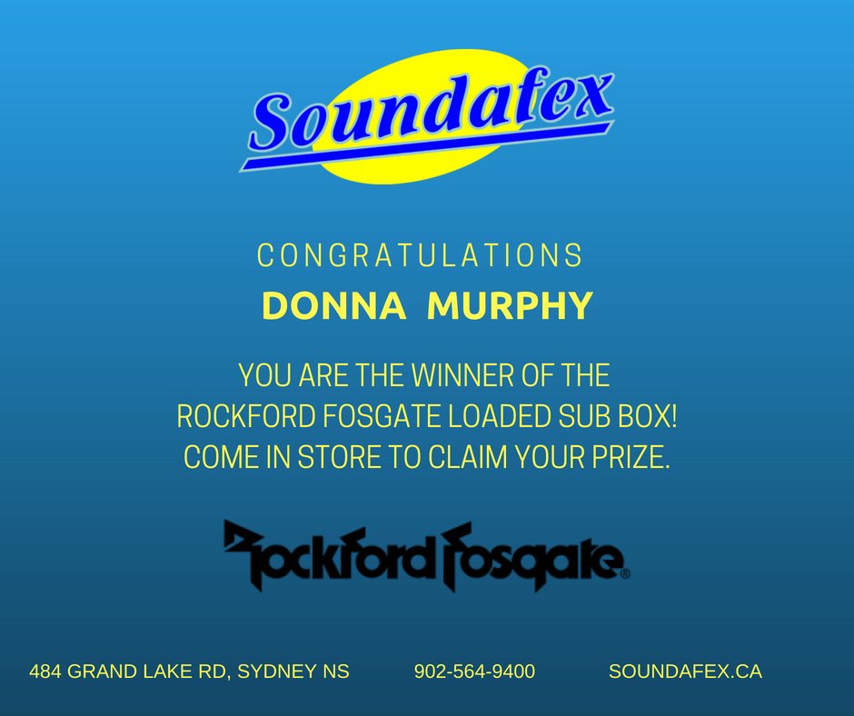 Congratulations to our loaded subwoofer giveaway!