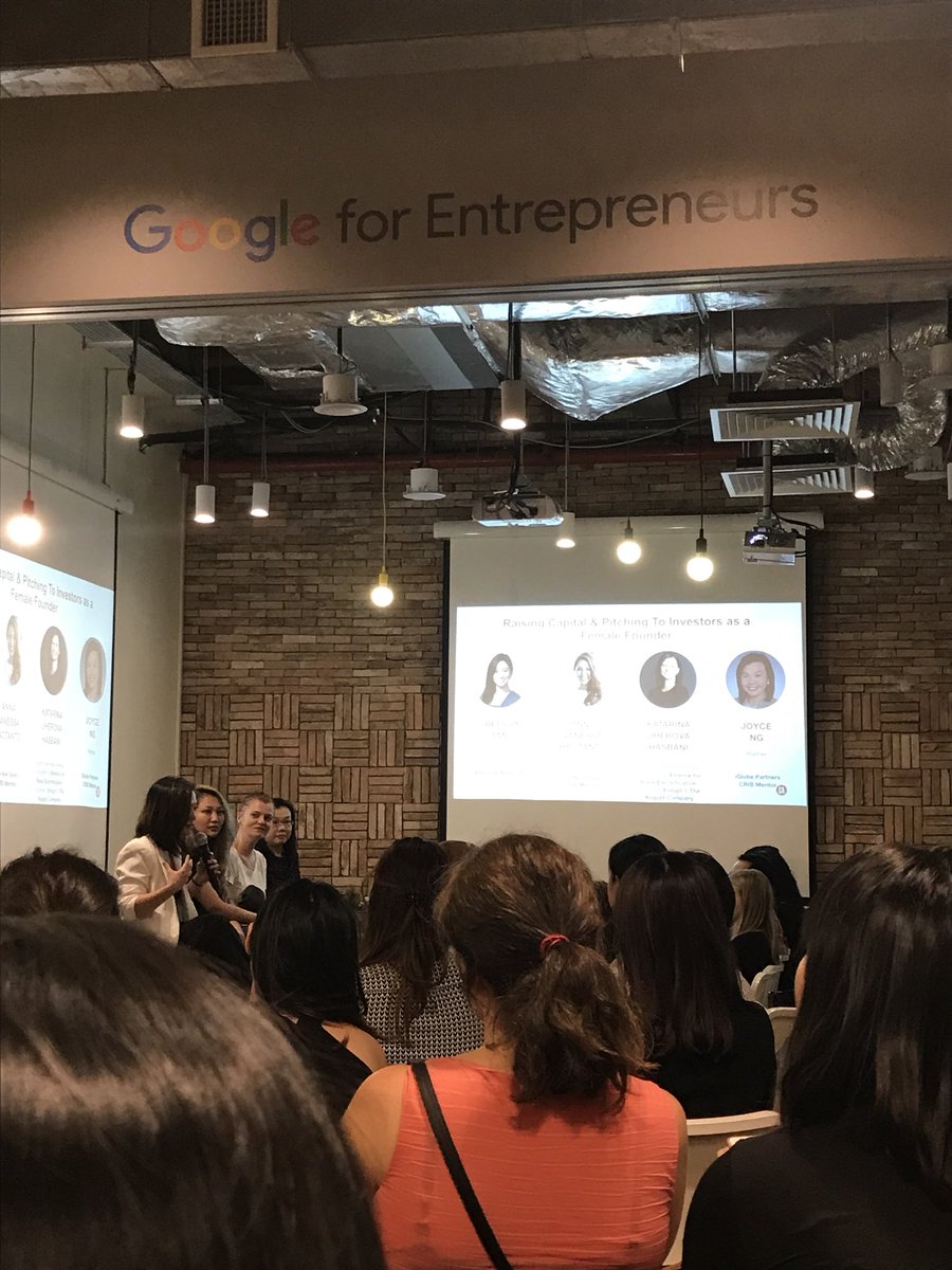 gldahlia's tweet photo. Happening right now: Raising Capital &amp; Pitching to Investors as a Female Founder. @cherilynt @annahaotanto @kuhas #joyceng #singapore #startup #networking #FemaleFounders #asia #SiliconValley #success #vc #startups #VentureCapital #WomenEmpowerment #google #found #coworking https://t.co/VMbdjFHHnu