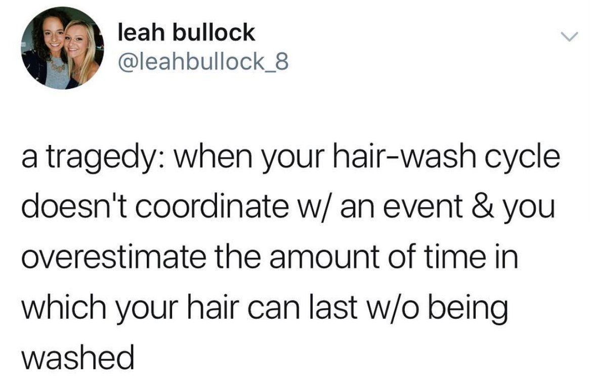 womenshumor's tweet photo. DRY SHAMPOO THO https://t.co/ezPZ6aeZmI