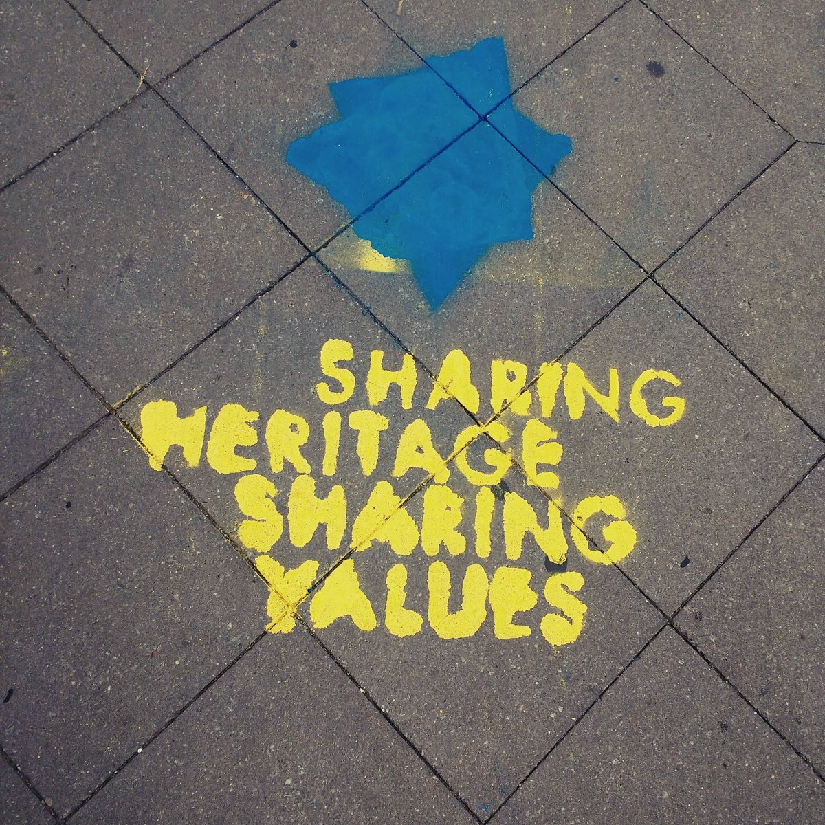mfk_berlin's tweet photo. #SharingHeritage Guerilla Marketing + profound #StreetArt at our Museum – interesting types of Communication in the right spot at the right time! 
#EuropeanHeritageSummit #DigitalEnvironmentConference https://t.co/8Fsg0qiDXq