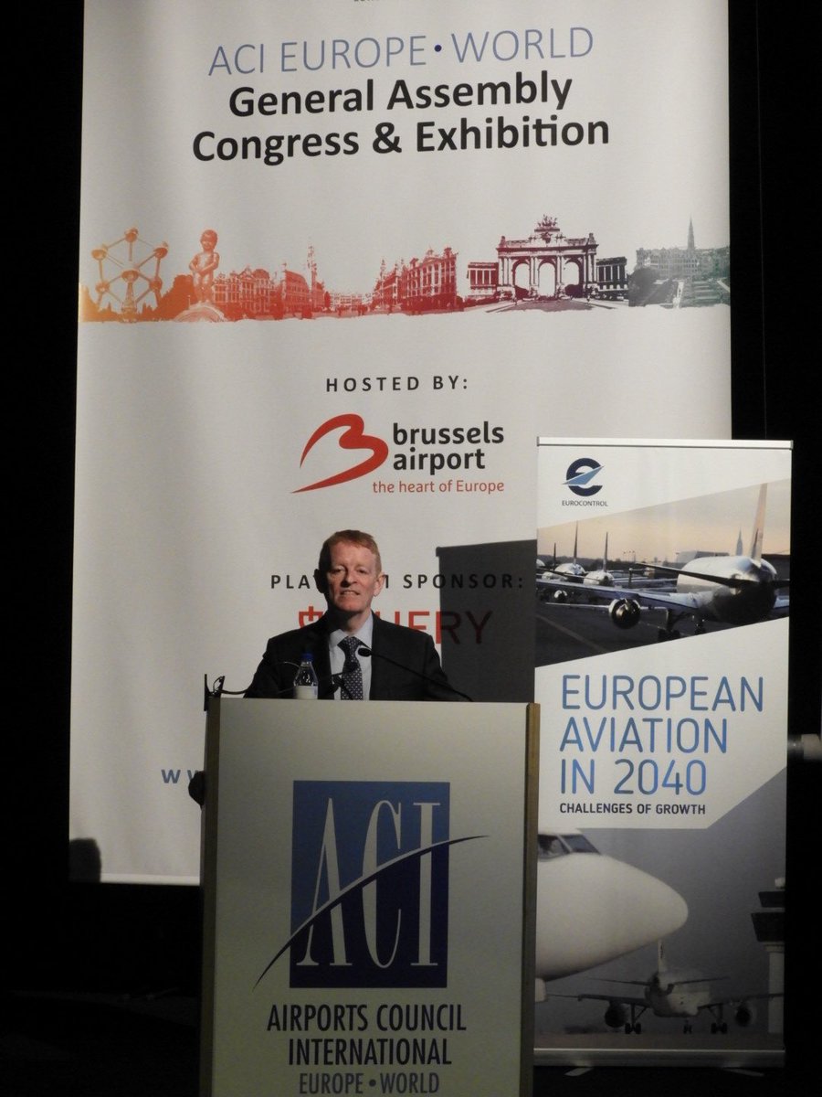 BrennanEN23's tweet photo. Traffic is predicted to grow to 16.2 million flights a year by 2040. Even though airports are expanding their capacity, up to 160 million passengers will be unable to fly unless we take action #challengesofgrowth, @acieurope @transport_EU #aciBrussels #WAGA2018 @CANSONews https://t.co/ExBLPAflsR