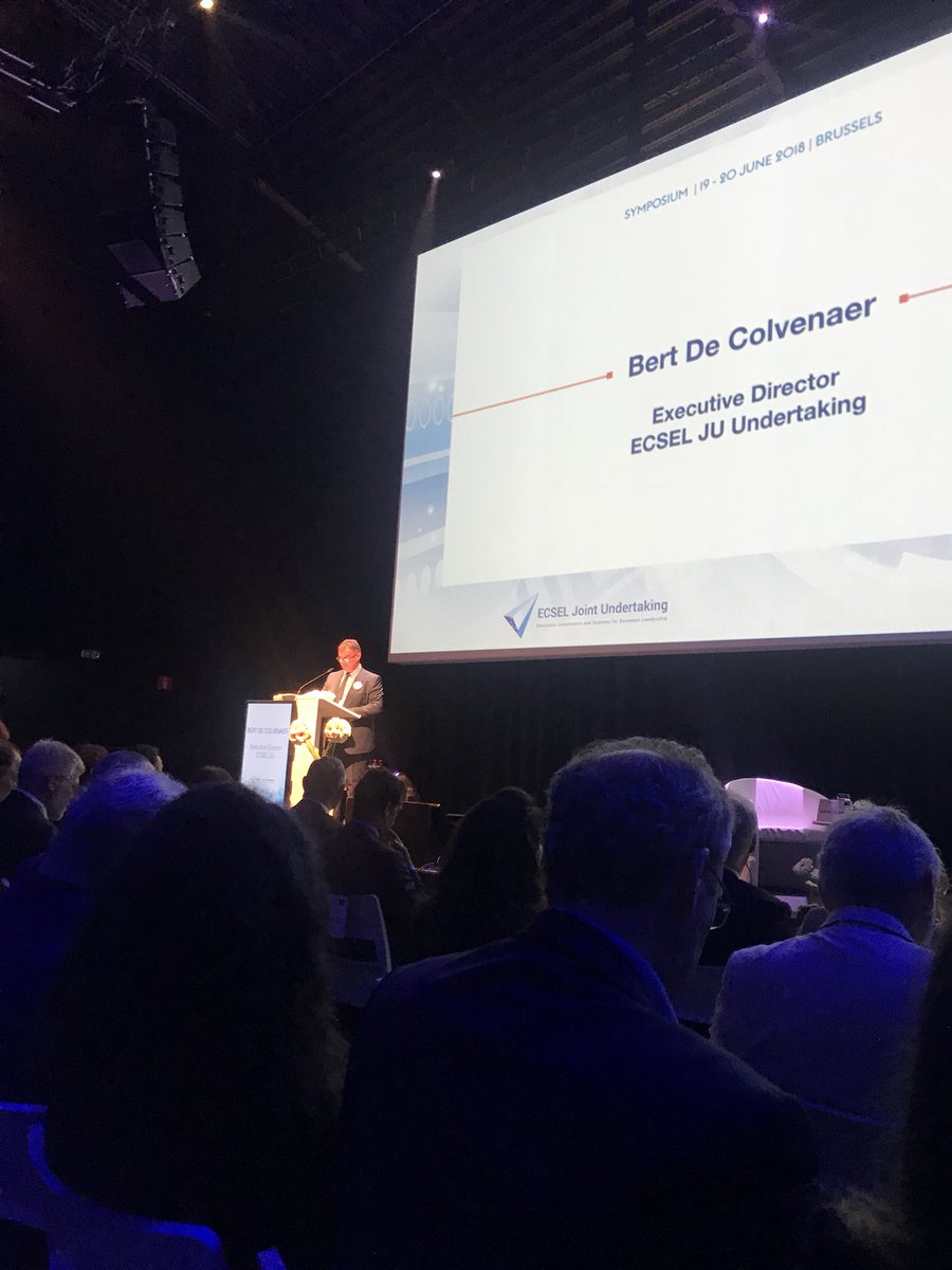 mbonecki's tweet photo. Bert De Colvenaer, Executive Director at @ECSEL_JU, opening speech at #ECSELSymposium 2018 in Brussels. https://t.co/EVsDVitIGl