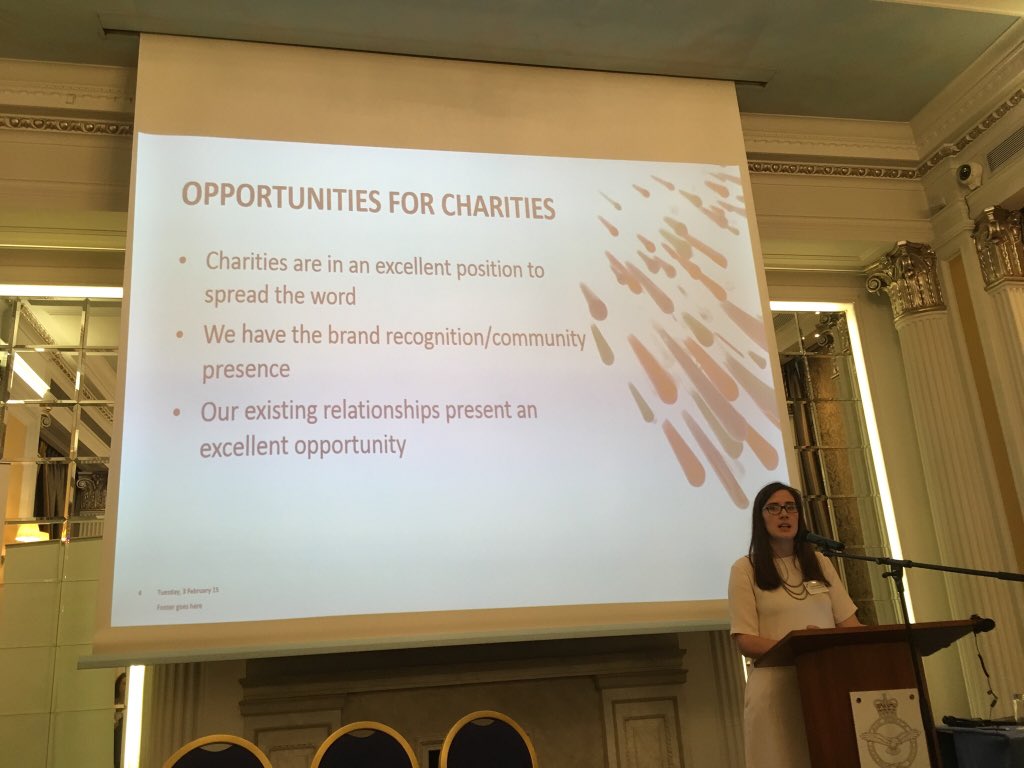 APGOrg's tweet photo. Corporate partnerships are the best options for charities looking to grow #Payrollgiving - Grace from @CR_UK @PGSIG #iofconference https://t.co/YbvXmHZKbV
