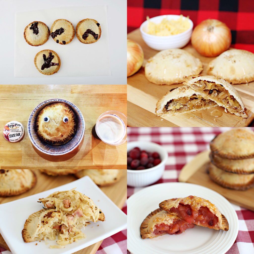 sarastipsypie's tweet image. With the New Food List just announced  we wanted to share our 2018 @mnstatefair pie menu with you! NEW-Bier Fest @fultonbeer, Onion Gouda @LiftBridge , CranOrange5 @5on_ice , Boozy Blueberry Lemon @CHATEAUSTCROI 
Vegan Irish Apple @DublinerWhiskey   #newfoods  #fairfood