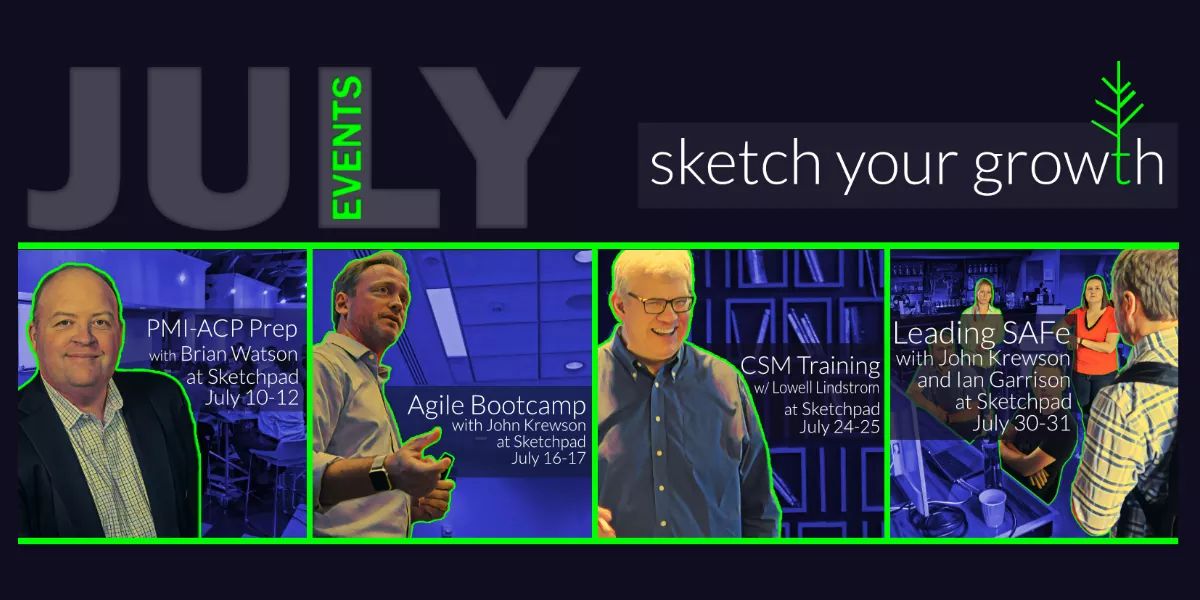 sketchdevelops's tweet image. Boost your value and resume with one of our July training sessions! #PMIACP #AgileBootcamp #CSM #LeadingSAFe 
Register here sketchdev.io/training-event…