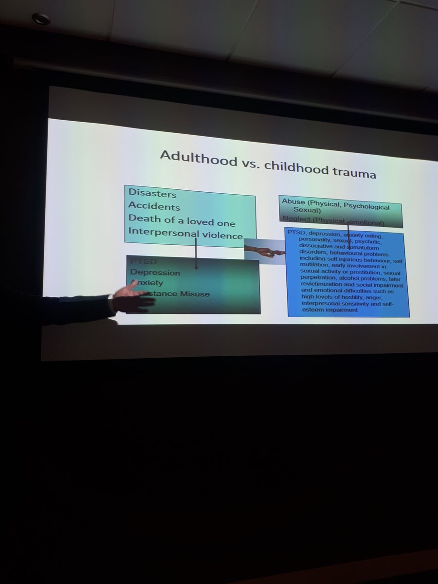 janehmul's tweet photo. Prof Thanos Karatzias from @EdinburghNapier presents fascinating evidence of link between #ACEs &amp; childhood trauma &amp; mental illness among forensic population. #ACEsEvidence #ACEsScot https://t.co/4NNZpS9cg0