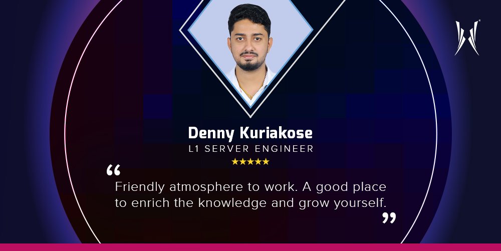hashroot's tweet image. @hashroot is defined by the customer’s experience. The experience is delivered by the employees. Thank you Denny for sharing about your work experience with us.

#L1ServerEngineer #ManagedServiceProvider #InfrastructureManagementService