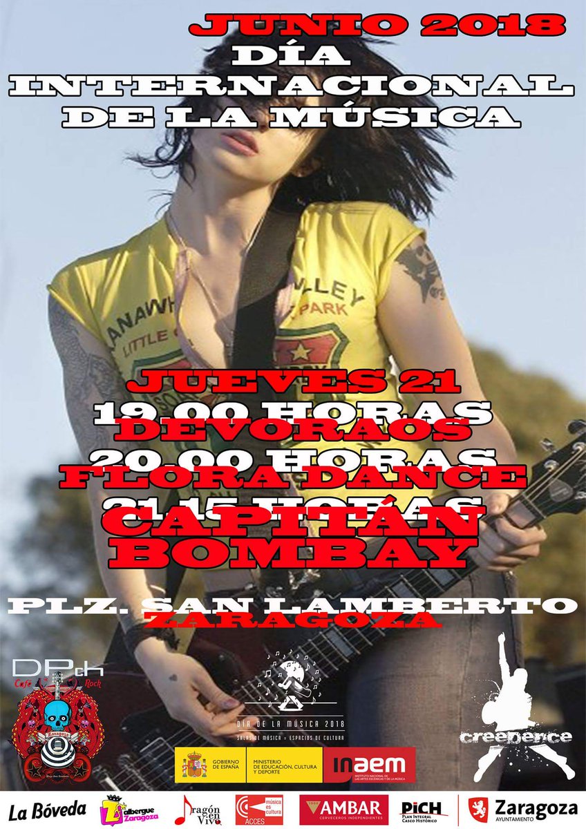 DpchRock's tweet photo. https://t.co/0BwbBWWzAb #DíadelaMúsica #Zaragoza @cervezasambar @LaGuiaGOzgz @zgzguia @guiadezaragoza @Ocio_Zaragoza @zaragozaheavy @CafesyBares https://t.co/MLXHYMhw6V