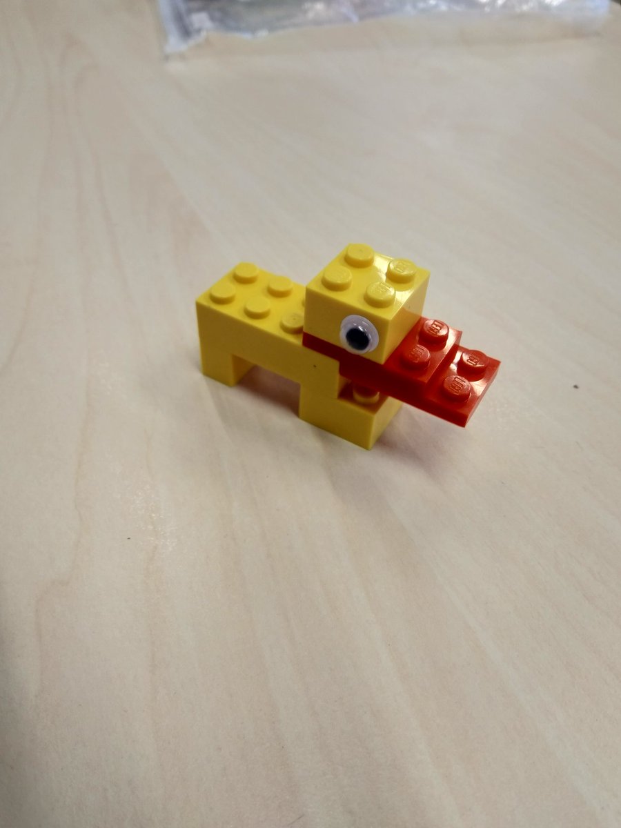 ResearchRoss's tweet photo. Some creative interpretation of a duck at #StrathLT18 @SFaulknerPandO Lego Serious Play. https://t.co/EMsWVrT46s
