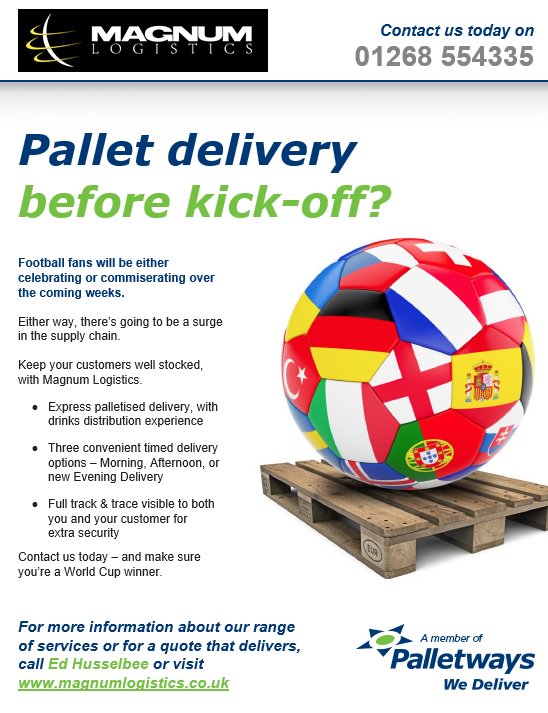 Pallet delivery before kick-off?