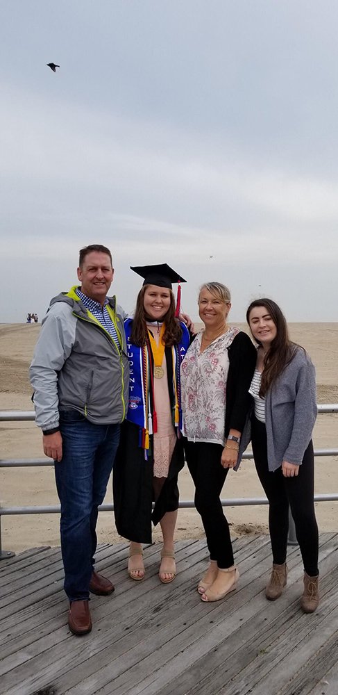 SFCALUMNI's tweet photo. Congratulations to our Graduate of the Day: Emma Gaffney. We are proud to have you as our alumna! #SFCGrad2018 #gradonthewater https://t.co/M4uiLktuJB