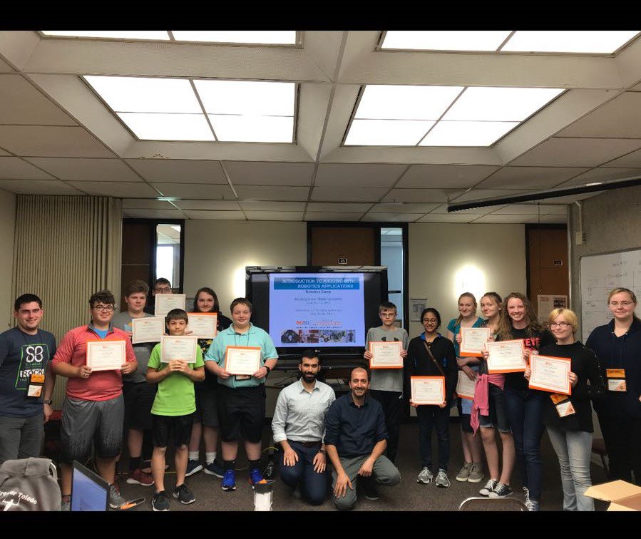 DeanJGallimore's tweet photo. The 1st COTAAE Summer Robotics Camp was a success! Congratulations to all involved. The attending students had a wonderful time &amp; learned much about robots &amp; the robotics industry. #BGSUCOTAAE https://t.co/8W4xGpJ7gh