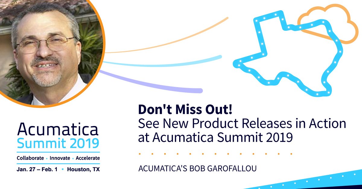 At #AcumaticaSummit 2019, you’ll see new product releases, improvements &amp; live demos before anyone else! That's just one more reason you won't want to miss the cloud ERP event of the year. acumati.ca/2M64VvY