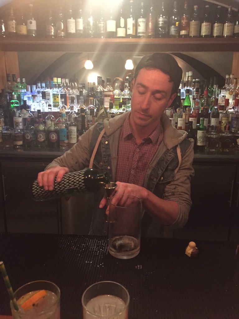 Round 2 Dan from <a href="/hydeandco/">Hyde & Co</a> <a href="/BobbysGin/">Bobby's Gin</a> using the bobby’s genever <a href="/RedLightBristol/">Red Light</a> #bobbysgincomp2018