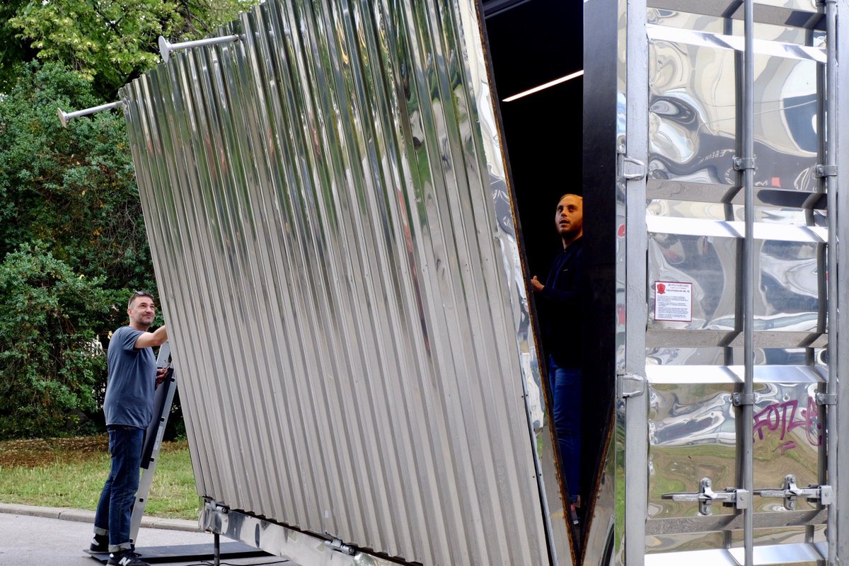 Plovdiv2019's tweet photo. #FLUCA pavilion arrived at Crystal Garden Sofia yesterday to present #Plovdiv2019 #together #art #ECOC #contemporary https://t.co/ZSyPxzUB2W