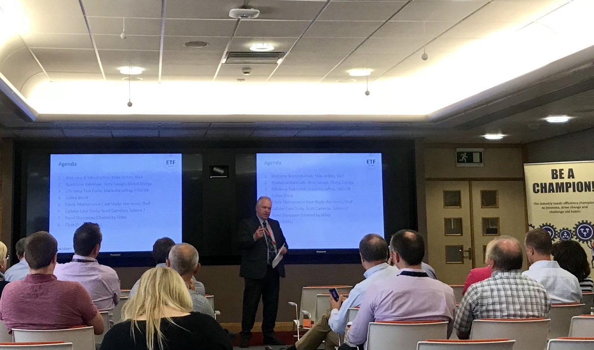 OEUK_'s tweet photo. The Efficiency Task Force roadshow is at @Shell_UKLtd today in Aberdeen, with Terry Savage @Global_Energy_ joining our team to set out the case for change #ogEfficiency https://t.co/AikZ3vC4Rj