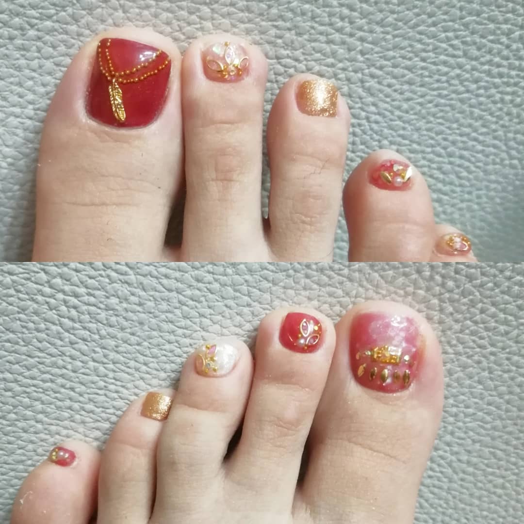 Hisae Nail على تويتر フットネイル エスニックネイル 足は