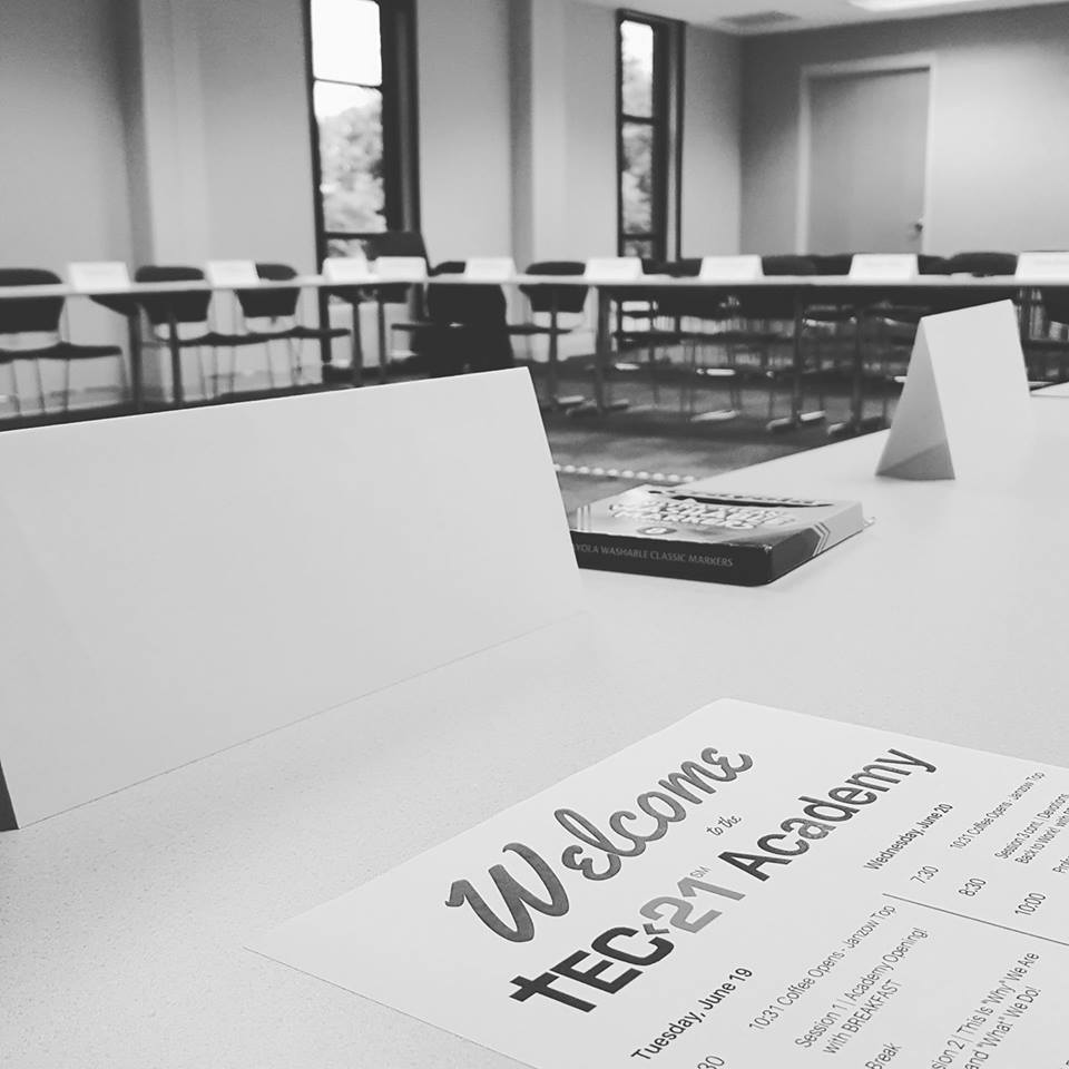 Waiting for these chairs to be filled by our amazing TEC21 Facilitating Team! Let's get this Academy started!! #tec21lcms #TEC21 #CUNE