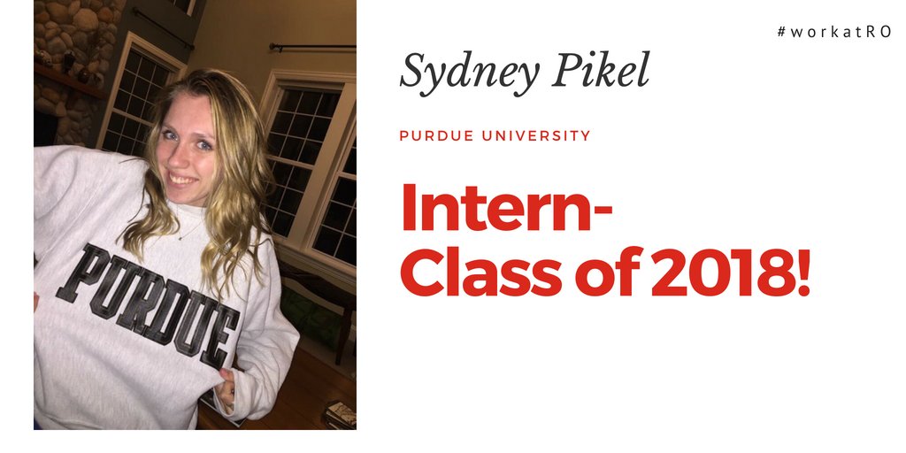ROcareers's tweet photo. Rust-Oleum welcomes @sydney1525 from @PurdueHHS to our Marketing Team! #ROintern #teamrustoleum @LifeAtPurdue https://t.co/0V7ZgMv0aA