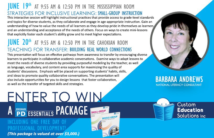Customedu's tweet image. Make sure to visit @CustomeduLB at #DConf18 to preview the newest resources from @BenchmarkEdu like Workshop, with flexible modules that fit together or stand on their own. Plus, supplemental and #intervention materials to #differentiateinstruction!