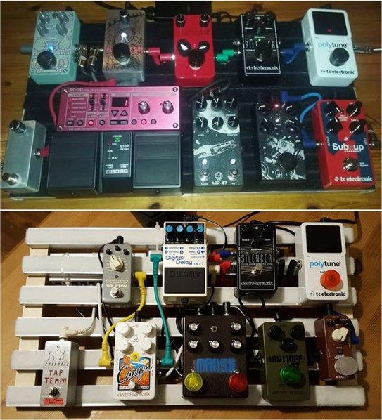 3rdisland's tweet photo. The band have rebuilt and reorganized their pedalboards after some new additions.
#pedals #pedalboardsofdoom #pedalboard #guitarpedals #effects #battlehammer #sludgehammer #canyon #arp87delay #doom #postmetal #postrock #sludge #custompedals #irishmetal #metal #limerickmusic https://t.co/kaoJZx5Fos