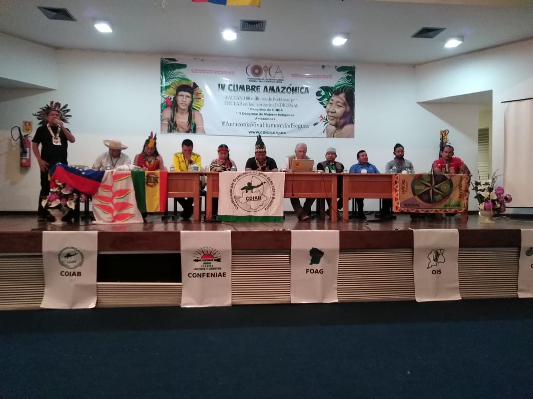 Presentación de los 9 presidentes asociados de la COICA #AmazoniaVivaHumanidadSegura