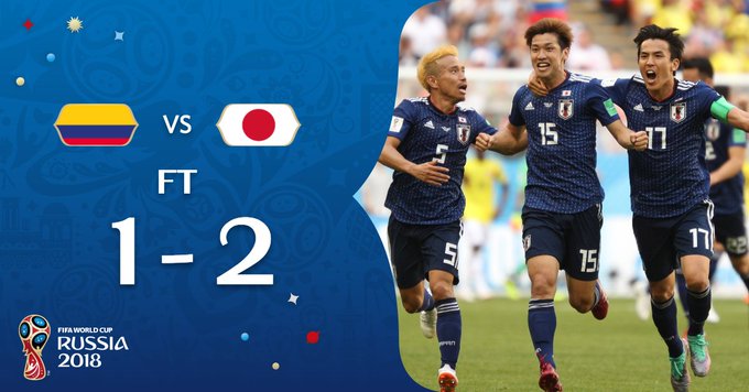 日本代表がコロンビアに勝利 海外の反応 サッカーロシアワールドカップ うわのそら事件簿