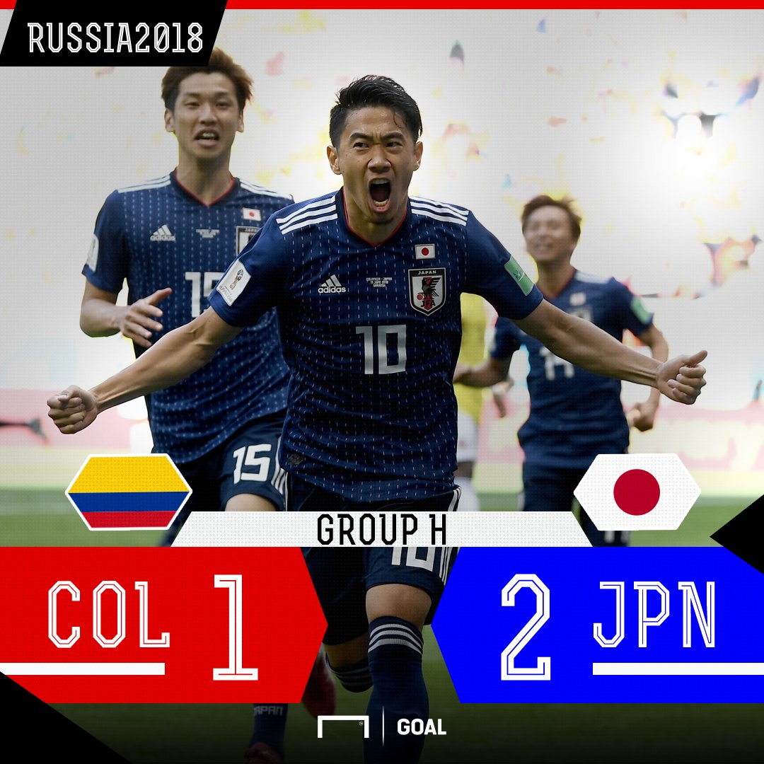 Goal Japan サランスクの空に響く勝利の歌 ロシアw杯 初戦 日本代表 が下馬評を覆し コロンビア に勝利 コロンビア 1 2 日本 コロンビア キンテロ 39分 日本 香川真司 6分 大迫勇也 73分 速報はこちら T Co