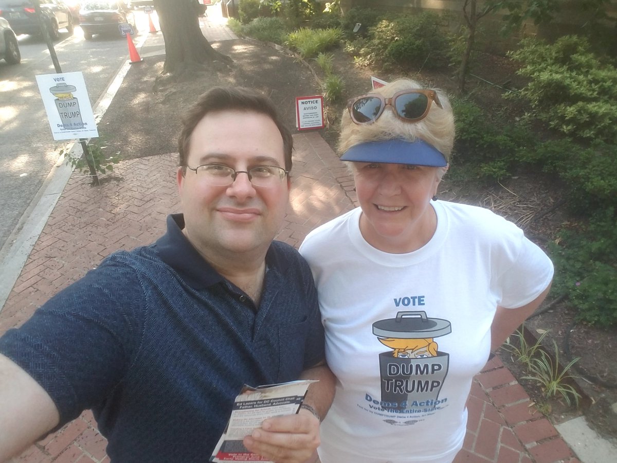 jimmcbride13's tweet photo. Hey @realDonaldTrump! #DC is voting for @Dems4Action today to DUMP your bigoted politics! #DCision18 https://t.co/h0V0nH96SW