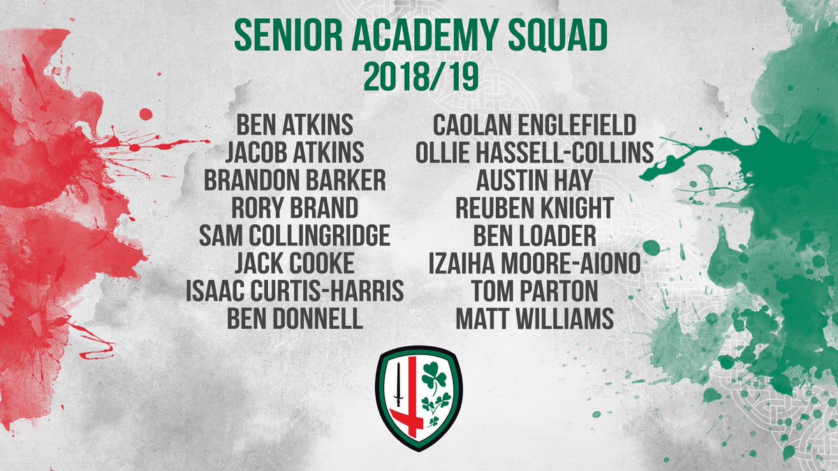 londonirish's tweet photo. CONFIRMED ☘️

Here is your 2018/19 Senior Academy Squad in full 👇

You can directly support the academy by becoming a Patron Member, and receive some great benefits as a thank you. Find out more 👉 https://t.co/wQ8Kjj1mHj

Join now 👉 https://t.co/fGKtRK5zpA / 0118 968 1016 https://t.co/O5hyTj1ZtP