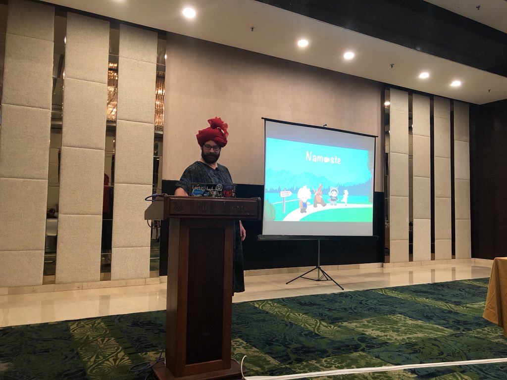 gauravkheterpal's tweet photo. The legendary @danieljpeter first time on stage at a #Salesforce event in India!

Most anticipated session of the day - ‘Coding for large data volumes’

@jaipurWIT @jaipurdevfest 
#JaipurDUG 
#JDF18 #OhanaInEthnics https://t.co/1lFtD4ODU3