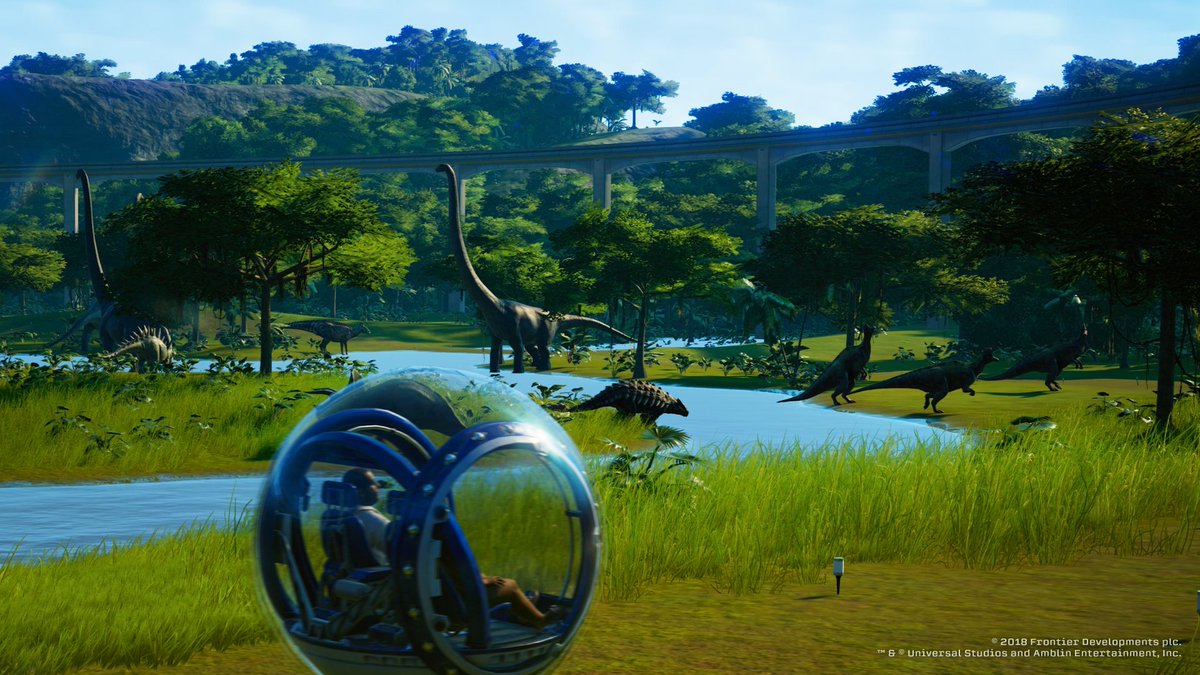 JW_Evolution's tweet photo. It's been a week since Jurassic World Evolution launched and we've loved seeing your screenshots and videos from your islands! What's been your favourite moment of managing your islands so far? https://t.co/WVx6KVkZFz