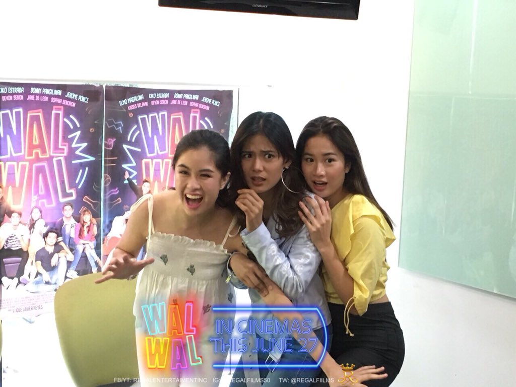 RegalFilms's tweet photo. Walwal girls Sophia, Devon, and Kisses at Star Cinema Chat! What a beautiful friendship! #WALWAL8DaysToGo https://t.co/utkbkh4sIE