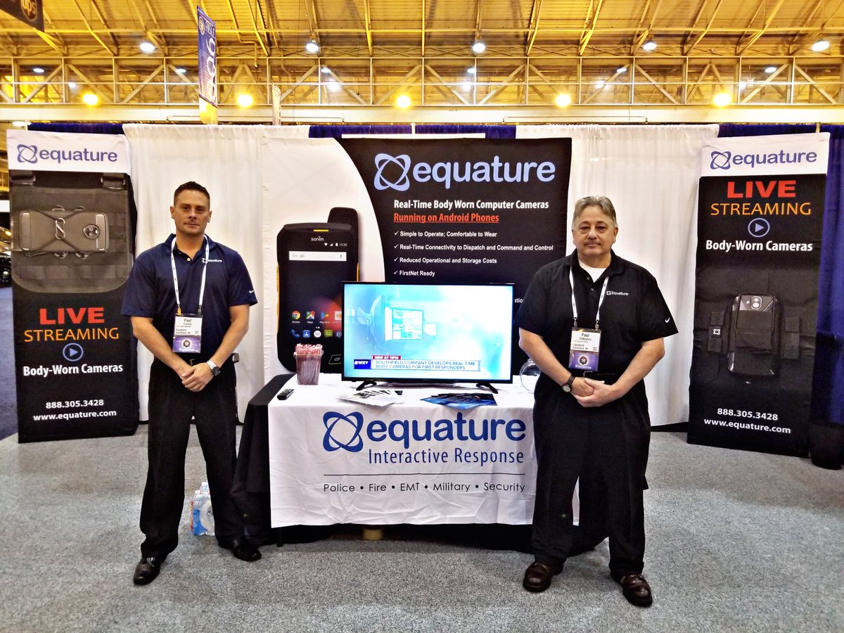 Equature's tweet photo. Happy to be a part of @NationalSheriff Stop by Booth 1142 and chat with our PSAP Specialists about #InteractiveResponse and #RealTime #BodyWornCameras #Sheriffs2018 #Sheriff #SheriffsOffice #SheriffsDepartment #SheriffsDept #LawEnforcement https://t.co/kRLdcWA0ED