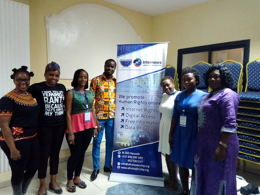 Emily_Efeti's tweet photo. Alumnus of @StateDept programs @WashFellowship @YALINetwork RLC @TechWomen @TEA_ILEP join with other CSOs in #Cameroon as a coalition to protect & promote digital Rights in #Cameroon through an @Internews funded project to @Afro_Leadership @cmngounou @ParadigmHQ @exchangealumni https://t.co/QuUuFzbTI3
