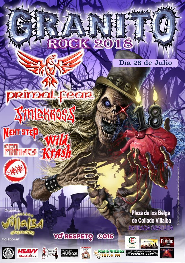 GRANITO ROCK cierra su cartel para su edición de 2018

goo.gl/PVr4af

<a href="/granitorock/">Granitorock</a> <a href="/PrimalFearBand/">Primal Fear</a> <a href="/Synlakross/">SynlakrosS</a> <a href="/NextStepRock/">Next Step</a> <a href="/WildKrash/">WILD KRASH</a>